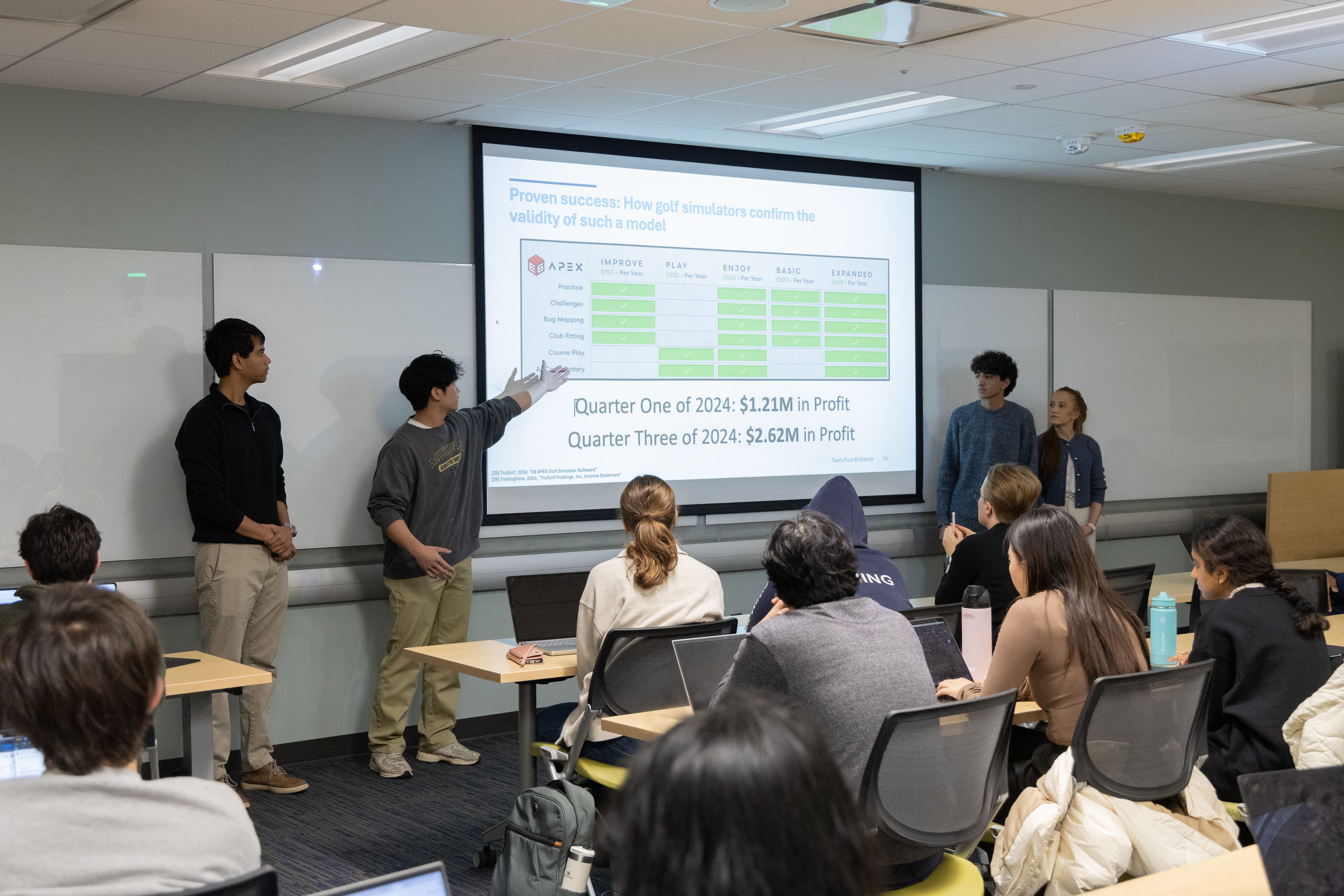 student using a drill